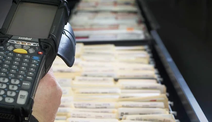 Scan RFID tags for quick record searching. Scan RFID tags for quick record searching.